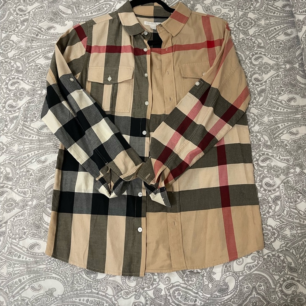 Burberry Checkered Button-Up Shirt